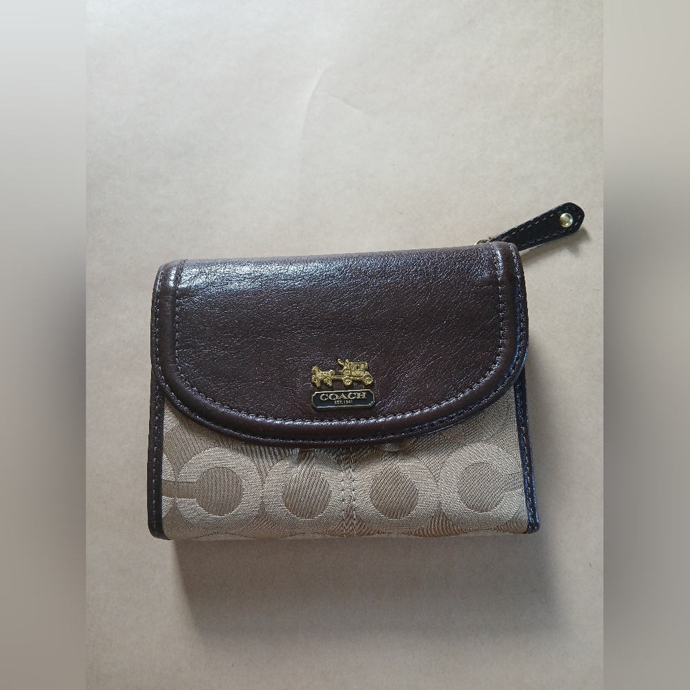 Coach Brown and Tan Wallet